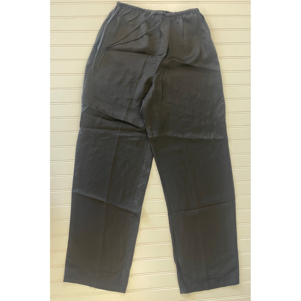 August Silk Intimates Womens Small Black 100% Silk Lounge Sleep Pants Drawstring